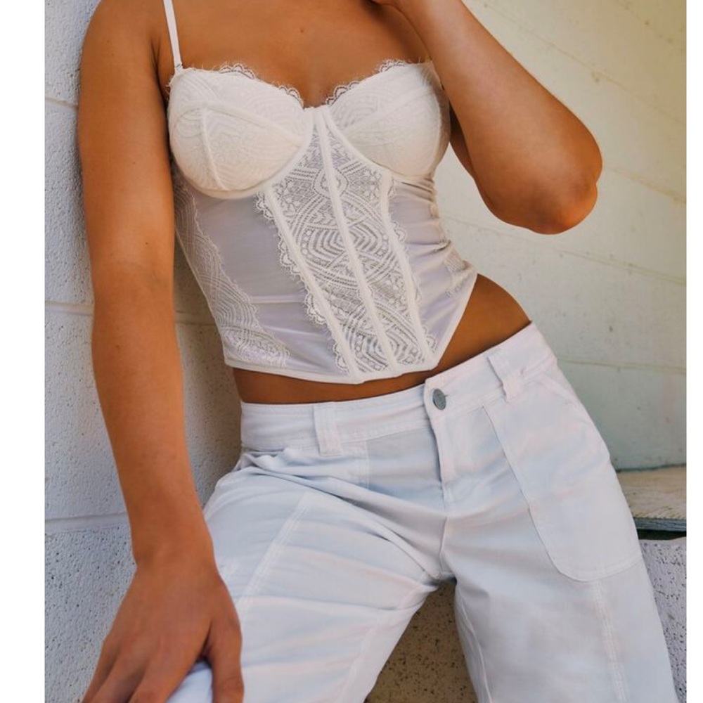 Garage Chrishell Lace Mesh Bustier